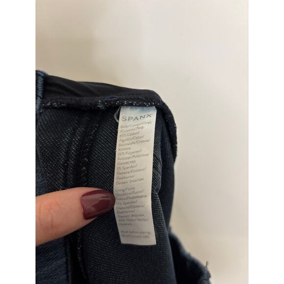 Spanx Leggings Womens Small Jean-ish Ankle Pull On Twilight Rinse Blue FLAWS - Picture 8 of 8